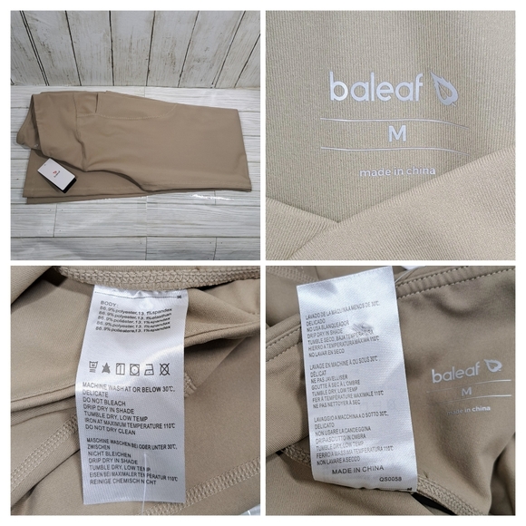 Baleaf Laureate Women Med Tan/Khaki V-Waist Flared Leg Pullon Workout Pants NWT - Picture 4 of 7